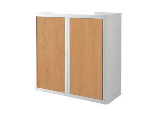 Roldeurkast HxBxD 1040x1100x415mm 2 Oh Romp Wit Front Beuken