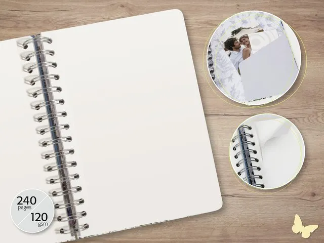 Cahier Jolie A5 spirale Eucalyptus Day vierge 240 pages 120gr couvertu