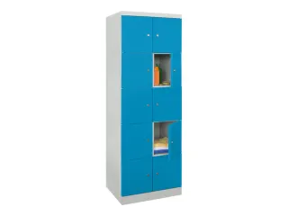 lockerkast,HxBxD 1800x600x500mm,2x5vakken,RAL7035,front RAL5012 - 2