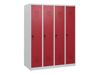 schoollocker,HxBxD 1530x1200x500mm,4vak,vak B 300mm,draaigrendel - 2