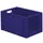 Euronorm-stapelbak 61liter Blauw 320x600x400mm Wanden/bodem Gesloten