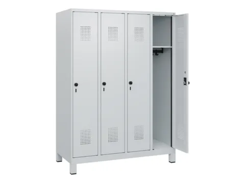 schoollocker,HxBxD 1630x1200x500mm,4vak,vak B 300mm,draaigrendel