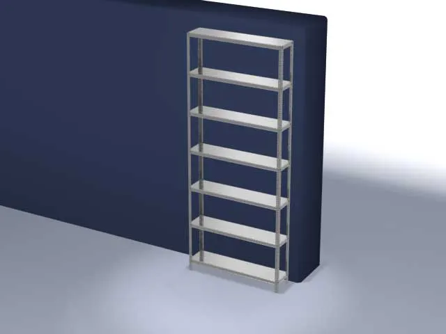 magazijnstelling,grondveld,HxBxD 3000x1300x300mm,vaklast 350kg