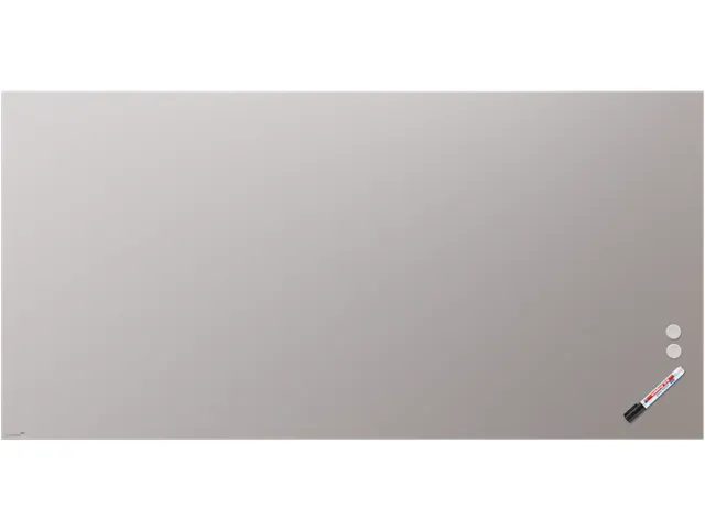 Mat Glasbord 100x200cm Warm Grey rechte hoeken