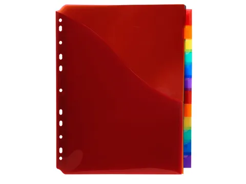 Tabbladen PP A4+ L-m ap + etiket 12 tabs