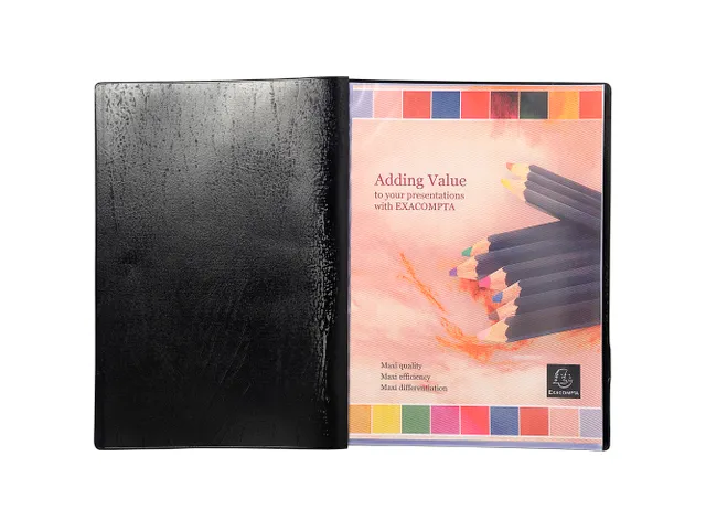 Protège-documents PVC - 60 vues - Vega opaque - A4 - Noir