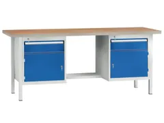 Werkbank 840x2000x700mm 2laden 150mm 2 Kastvakken 350mm