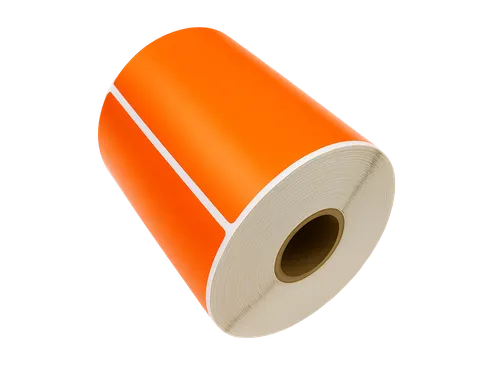 Gekleurde verzendlabels op rol 102x152mm Oranje 2800 etiketten