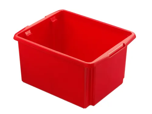 set draaistapelbakken,10-dlg.,HxLxB 245x455x360mm,32l,PP,rood