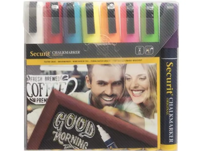 Krijtmarker Medium, Etui à 8 Stuks Assorti Kleuren