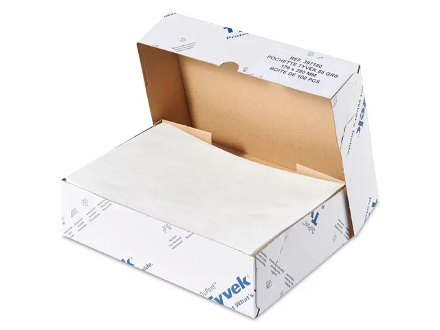 Akte Envelop H-Bodem Tyvek 250x353x38mm Wit zelfklevend 100 Stuks