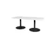 Table De Réunion Linesto Hauteur Fixe 200x100cm Gris - Pied Noir