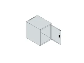 opzetkast,v. locker,1vak.,vak B 400mm,HxBxD 500x400x500mm,vleugeldeur - 3