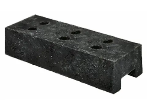 voetplaat,v. mobiel hek,HxB 145x250mm,m. 6gaten,gerecycled kunststof