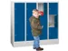 armoire multicases,HxlxP 1187x1200x500mm,RAL7035,face avant RAL6011