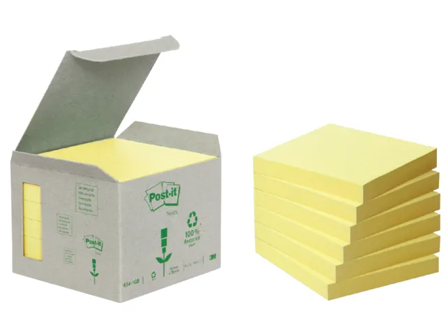 Memoblok 3M Post-it Z-Note R330 76x76mm recycled geel