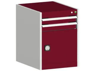 ladekast HxBxD 700x525x525mm 2laden RAL7035 front RAL3004 - 1