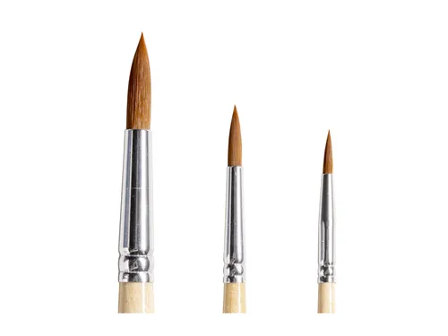 Penseel Qrea synthetisch haar set à 3 breedtes