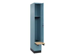 locker met bank,HxBxD 1950x300x815mm,1vak,vak B 300mm,cilinderslot