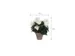 Kunstplant Mica Begonia wit in pot Stan grijs 25x30cm