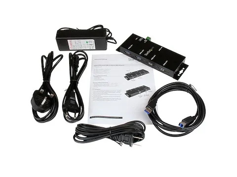 4-Port USB 3.0 Hub (5Gbps) | Metalen industriële USB-A Hub