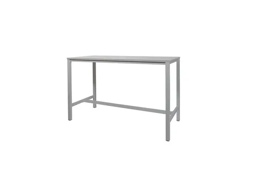 Domino Basic Statafel 160x80x110cm Grijs blad, Alu onderstel