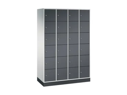 lockerkast,RAL 7035/RAL 7021,HxBxD 1950x1220x500mm,4x6vakken,cil.-slot