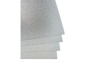 Glitterkarton Kangaro zilver 50x70cm pak à 10 vel - 4