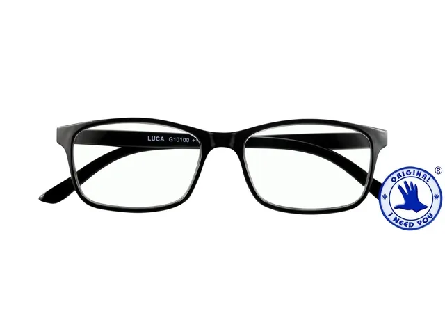 Leesbril I Need You +1.50 dpt Luca zwart