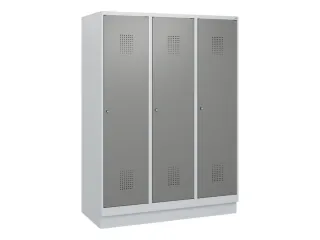 schoollocker,HxBxD 1630x1200x500mm,3vak,vak B 400mm,cil.-slot,sokkel - 2