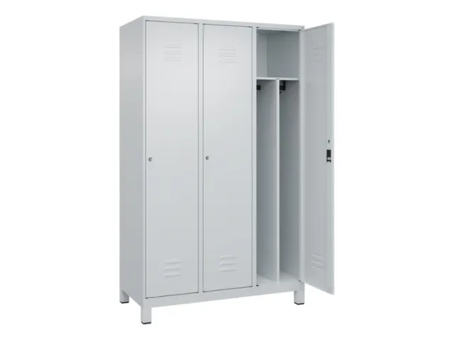 locker voor scheiding van kleding,HxBxD 1950x1200x500mm,3vak