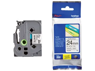 Labeltape Brother P-touch TZe-251 standaard 24mm zwart op wit - 1