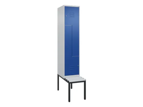Z-garderobekast,HxBxD 2120x400x815mm,2vak,vak B 400mm,cil.-slot