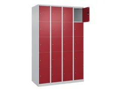 lockerkast,HxBxD 1850x1200x500mm,4x5vakken,vak B 300mm,cil.-slot