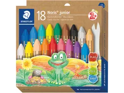 Noris Junior waskrijt, etui van 18 stuks