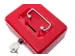 Geldkist MAUL met muntgleuf en slot 125x95x60mm rood