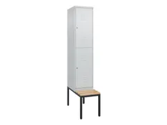 armoire vestiaire avec banc à deux niveaux HxlxP 2120x400x815mm