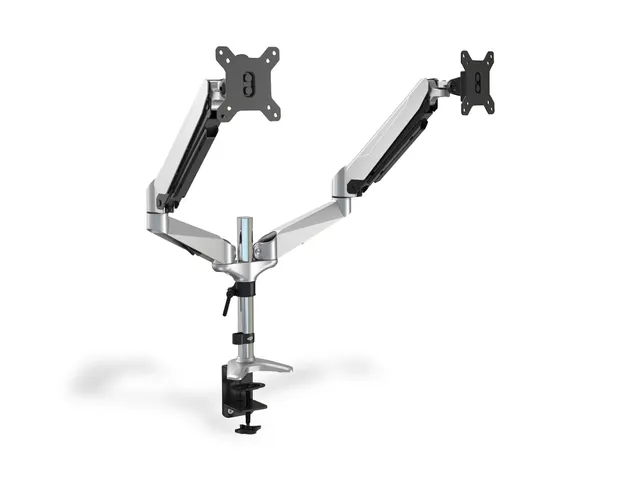 Monitorarm 2 Schermen 15-32 Inch Gasveer Zilver