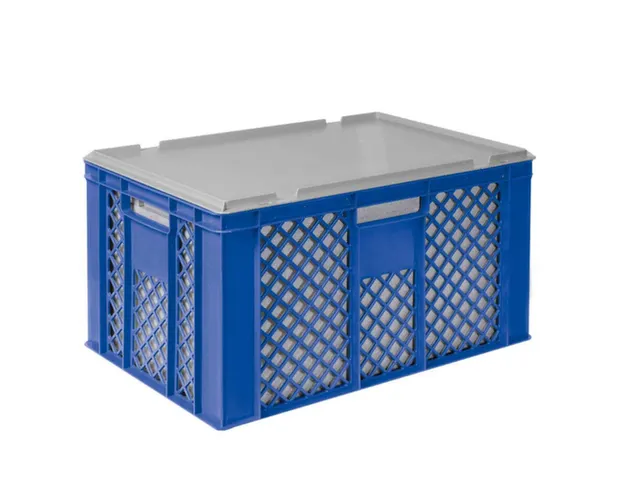 Euronorm-stapelbak,m. isoleerbox,HxLxB 320x600x400mm,63/35l,HDPE,blauw