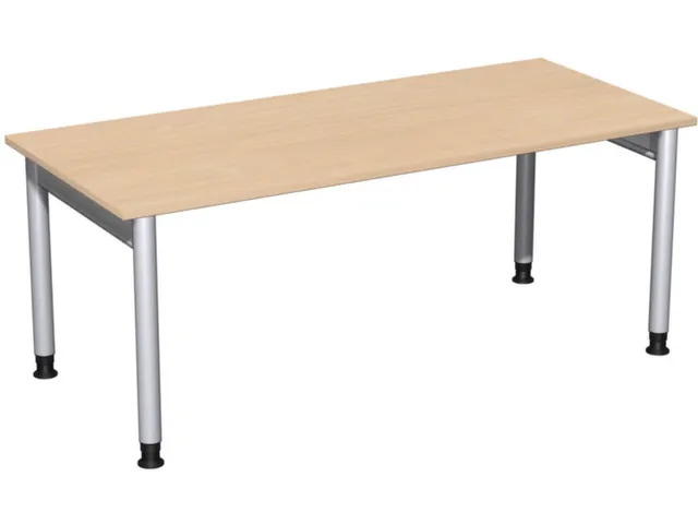 In hoogte verstelbaar bureau,HxBxD 680-820x1800x800mm,blad beuken