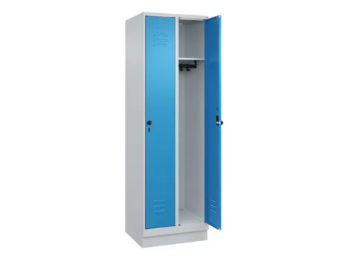 locker,HxBxD 1950x600x500mm,2vak,vak B 300mm,draaigrendel,sokkel