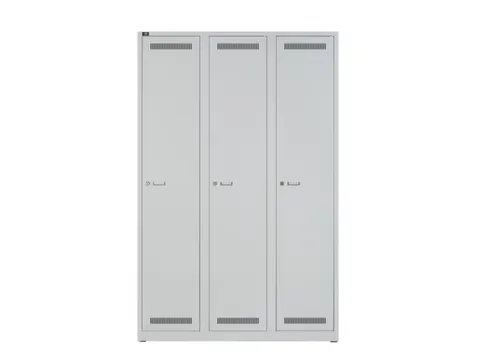 garderobekast,HxBxD 1850x1200x500mm,3vak,vak B 300mm,cil.-slot