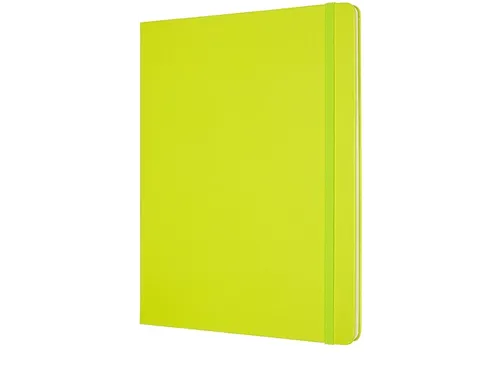 Notitieboek Moleskine XL 190x250mm blanco hard cover lemon green