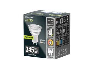 Ledlamp Integral GU10 1800-2700K warm wit 3.6W 380lumen - 3