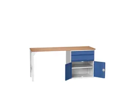 werkbank,HxBxD 930x2000x600mm,multiplexblad,2voeten/1container