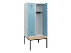 locker met bank,HxBxD 1950x800x815mm,2vak,vak B 400mm,cilinderslot