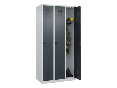 locker,HxBxD 1850x900x500mm,3vak,vak B 300mm,draaigrendel