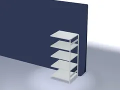 systeemstelling,aanbouwveld,HxBxD 2000x1010x835mm,vakl. 330kg