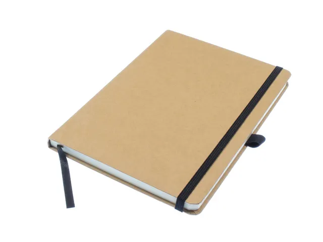 Notitieboek Kangaro A5 kraft lijn HC 96 vel 80 grams roomwit met elast