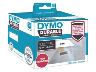 Etiket Dymo 1933085 industrieel 19x64mm 2 rollen á 450 stuks wit - 1